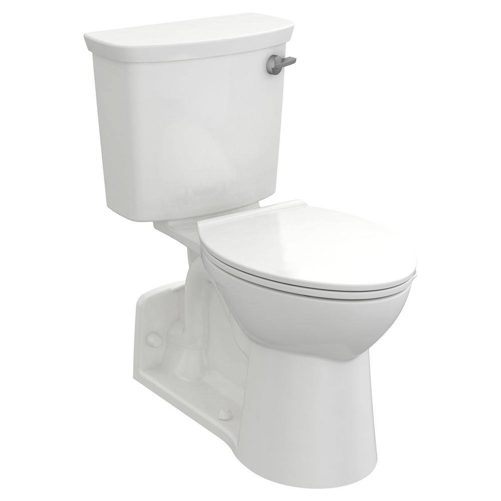 American Standard Yorkville VorMax 2-Piece 1.28 GPF Single Flush Right Height Elongated Toilet with Right Hand Trip Lever in White 209AA138.020