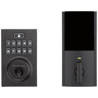 Kwikset SmartCode 914 Zigbee 3.0 Contemporary Matte Black Single Cylinder Electronic Deadbolt Featuring SmartKey Security 914CNTZB3514CP