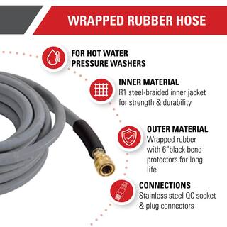 SIMPSON 38 in. x 50 ft. Hose Attachment for 4500 PSI HotCold Water Pressure Washers 41183