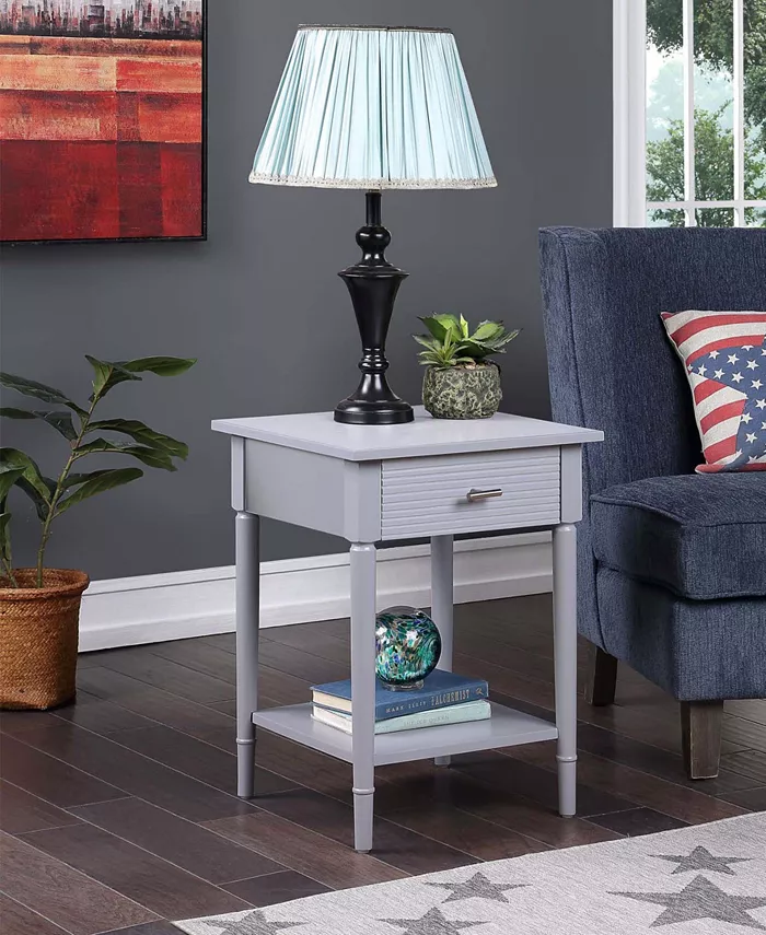 Convenience Concepts Amy 1 Drawer End Table with Shelf