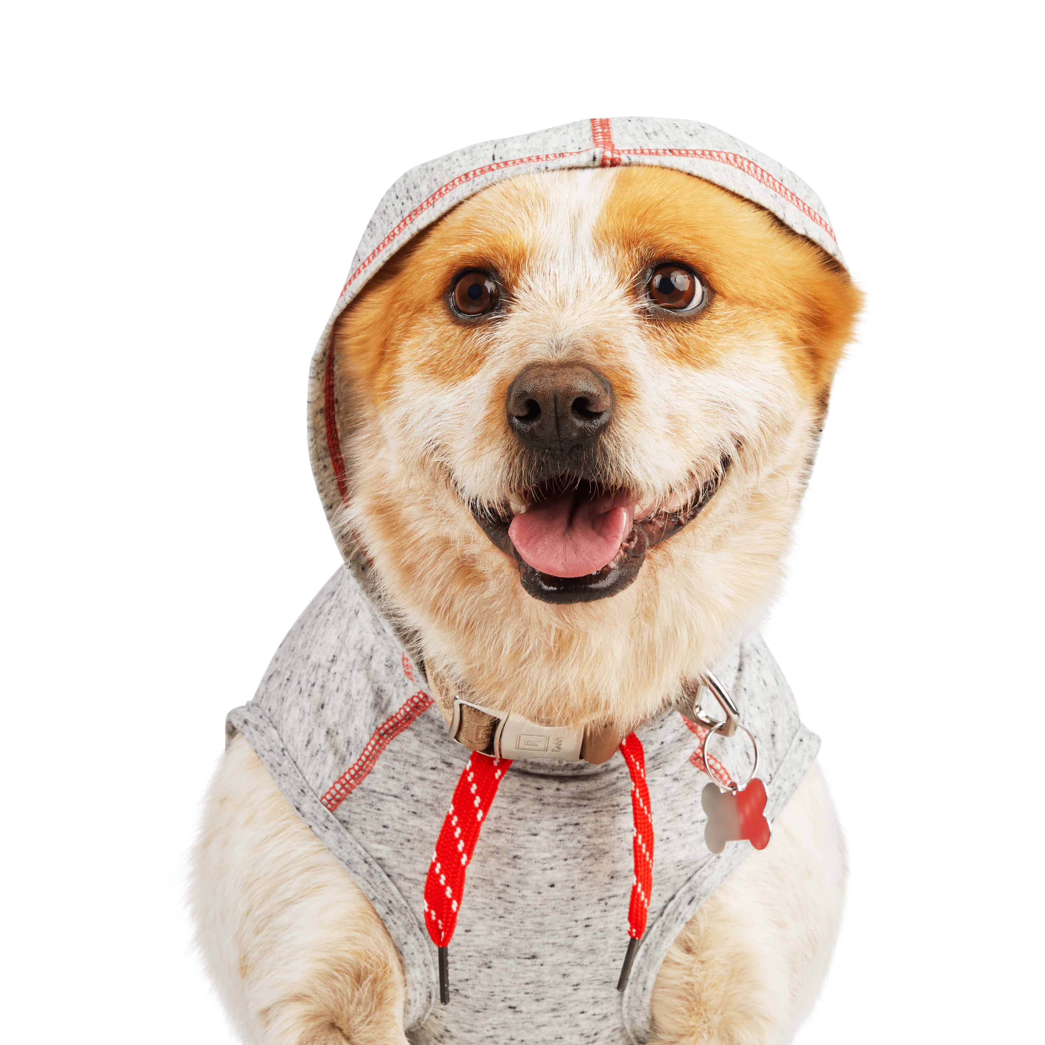 Reddy Grey Hooded Tank for Dogs， X-Small