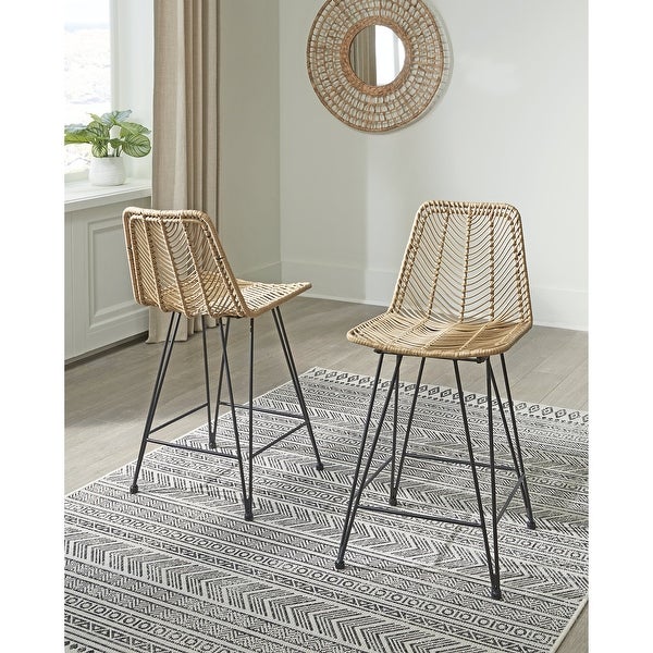 Signature Design by Ashley Angentree Upholstered Bar Stool (Set of 2)