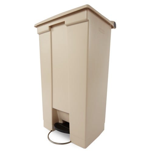 Rubbermaid Step-On Container， 23 Gallon， Beige