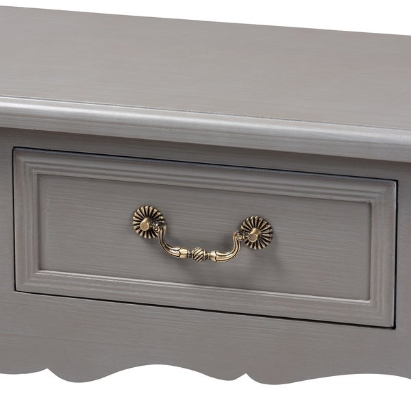 French Country 2-Drawer Console Table