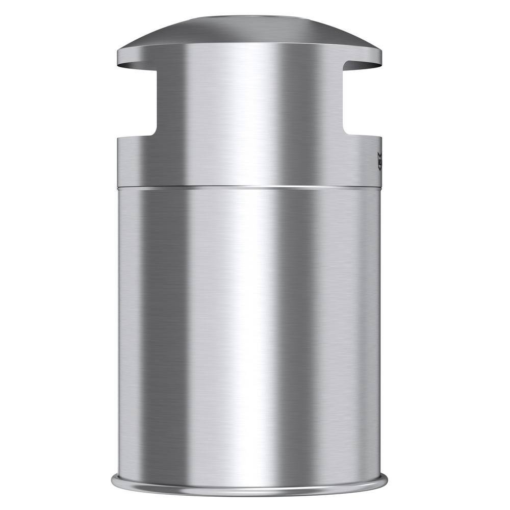 HLS COMMERCIAL 50 Gal. Stainless Steel Outdoor Trash Can Galvanized Steel Inner Bin Removable Ashtray Dual Side Entry for Business THD50DSO