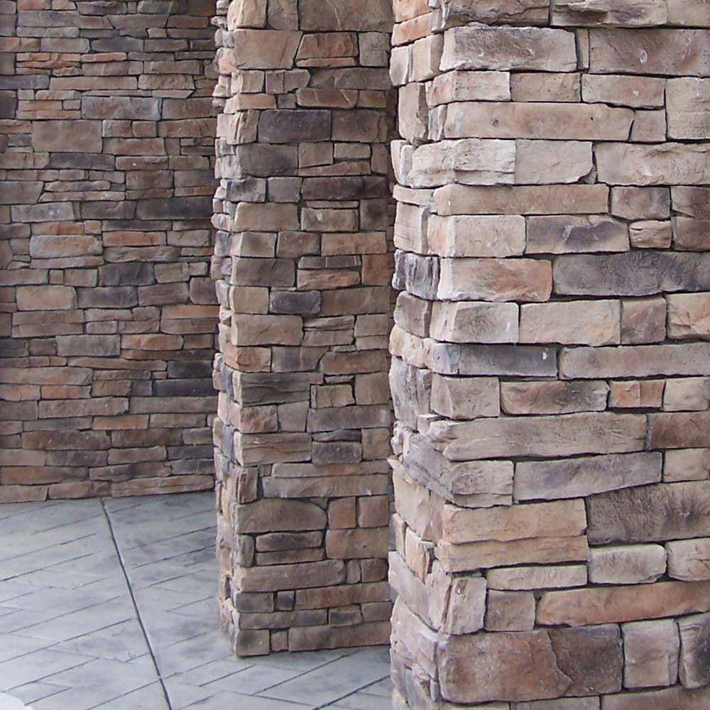 M-Rock Traditional 1.5 in. to 4 in. x 5 in. to 9 in. Shiloh Ledge Stone Concrete stone Veneer (8 sq. ft.bx) mrshilohbx