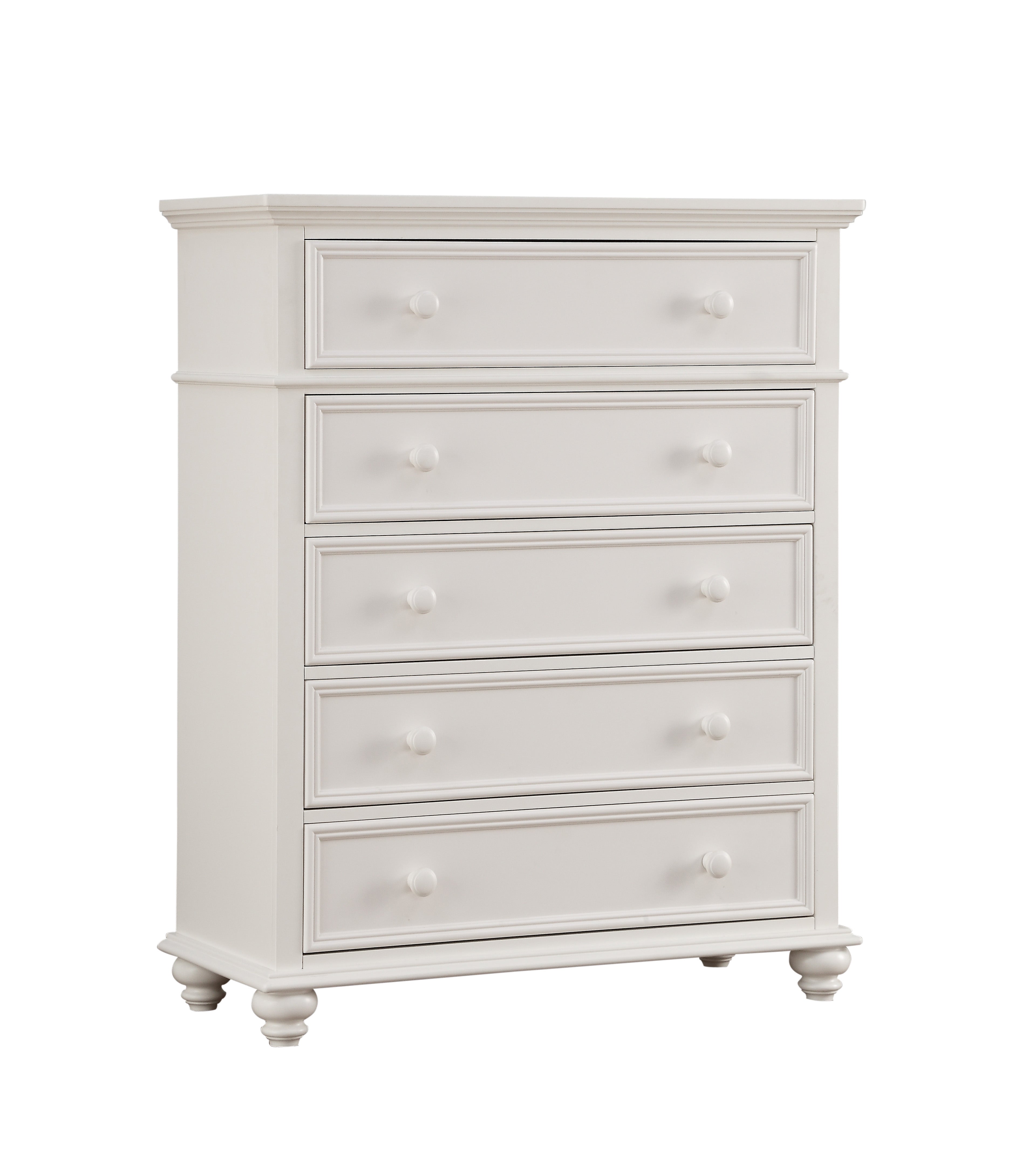 Home Meridian Mila Youth Six Drawer Storage Chest in White