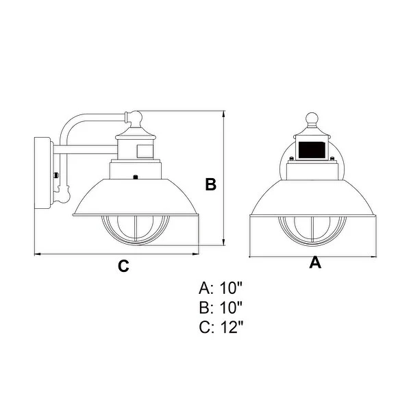 Harwich Motion Sensor Coastal Grey Farmhouse Barn Wall Light Dusk to Dawn - 10-in W x 10-in H x 12-in D Shopping - The Best Deals on Outdoor Wall Lanterns | 26685145