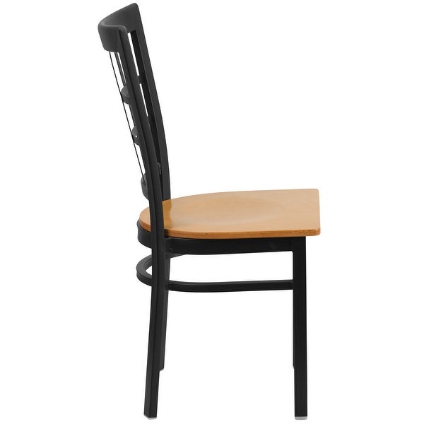 Steel Window Back Restaurant Chair - 16.5