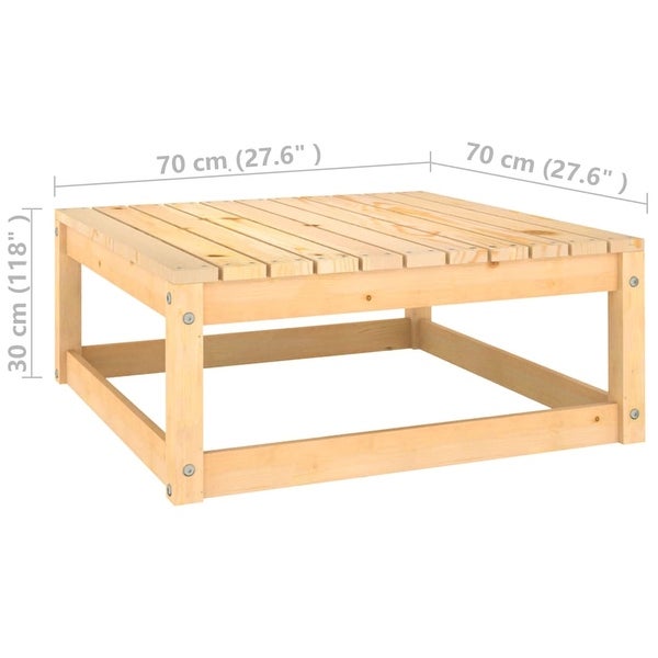 2 Piece Garden Lounge Set Solid Pinewood - Overstock - 35097627