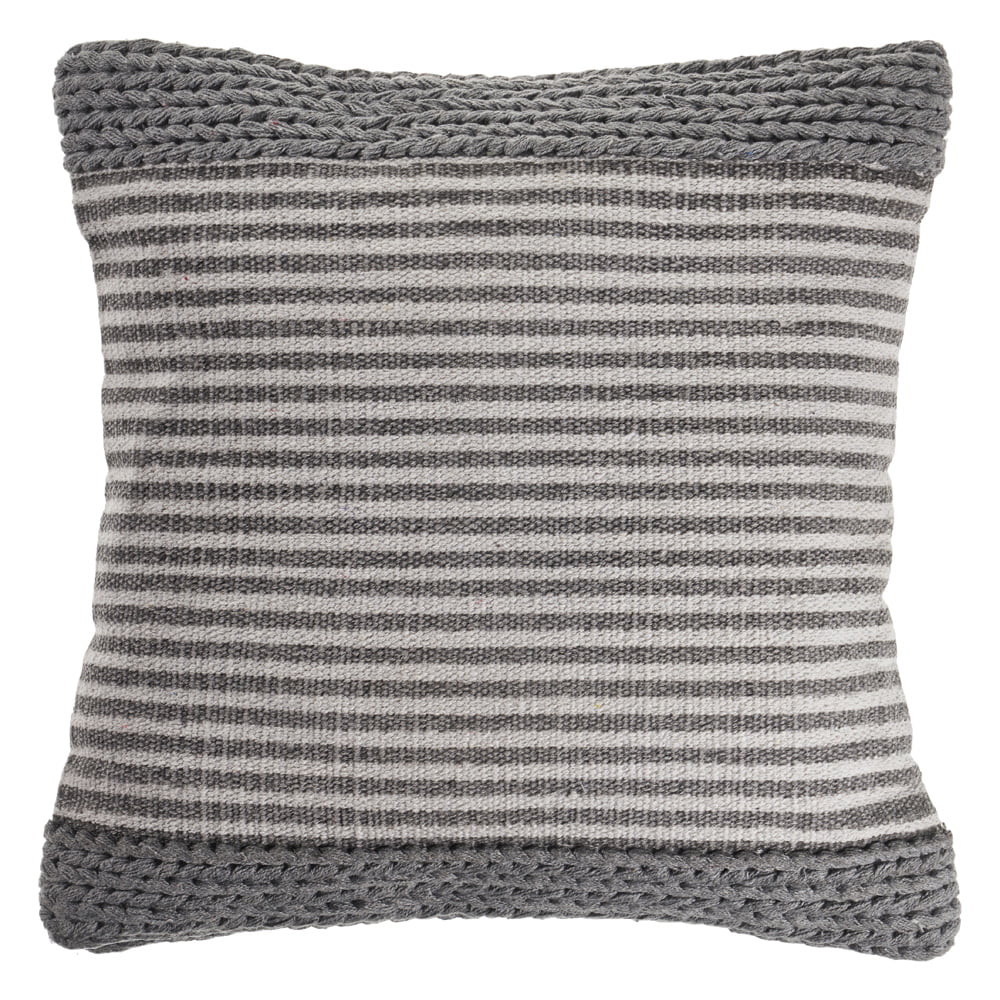 Lr Home Farmhouse Striped And Textured Gray / Ivory 20