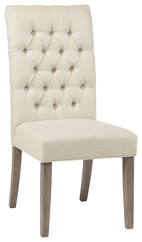 Douglas Tufted Back Dining Chairs Vineyard Oak  Set of 2   Modern   Dining Chairs   by Modon  Houzz