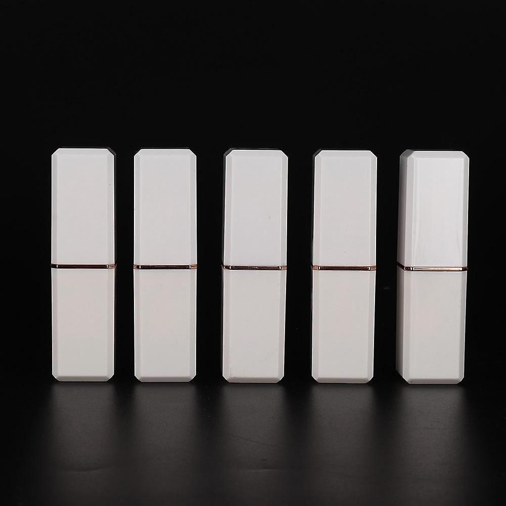 10pcs Square Shape White Four Leaf Clover Diy Empty Lipstick Tube Lipstick Making Tools