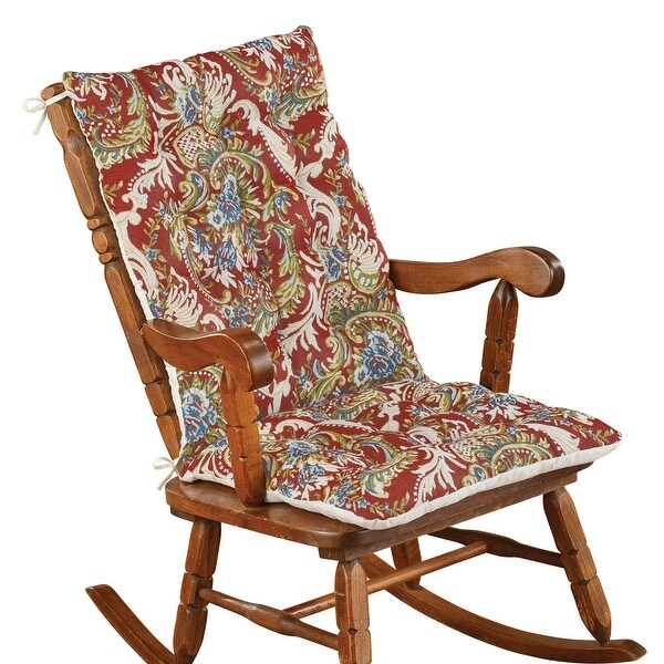 2-Piece Tapestry Rocking Chair Cushions - 18.000 x 10.000 x 9.000