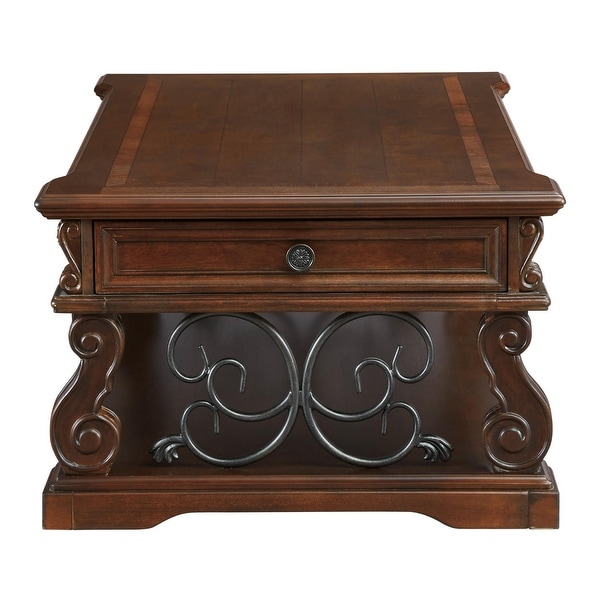 Alymere Rustic Brown Casual Lift Top Cocktail Table