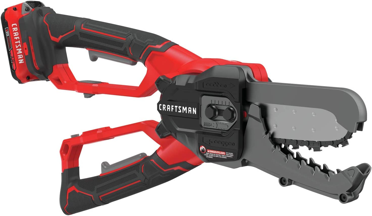 CRAFTSMAN V20 Cordless Lopper， 6 inch， Battery and Charger Included (CMCCSL621D1)， Red