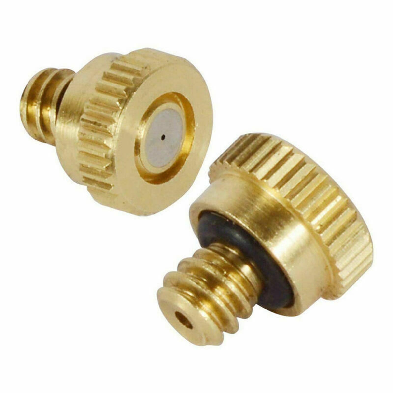 20 Pack Brass Misting Nozzles Replacement Heads for Garden Patio Lawn Landscaping and Outdoor Cooling Mister .1mm