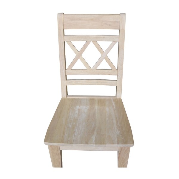 Double X-Back Chair， Set of Two