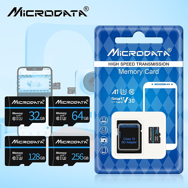 Micro SD Card U3 V30 256GB 128GB SDXC Flash Memory Card C10 U3 4K HD cartao de Memoria Micro SD TF Card With SD Adapter