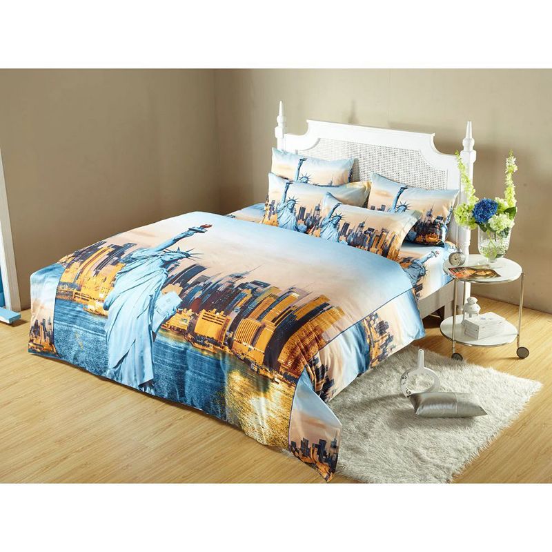 Dolce Mela Duvet Cover Sheets Set， Statue of Liberty