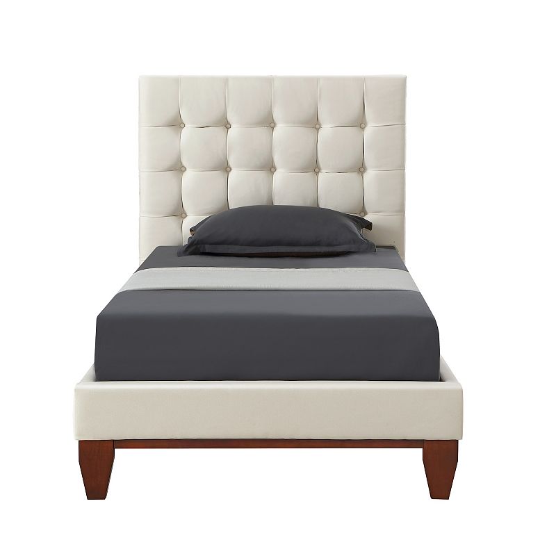 Sabina Platform Full Size Bed Button Tufted