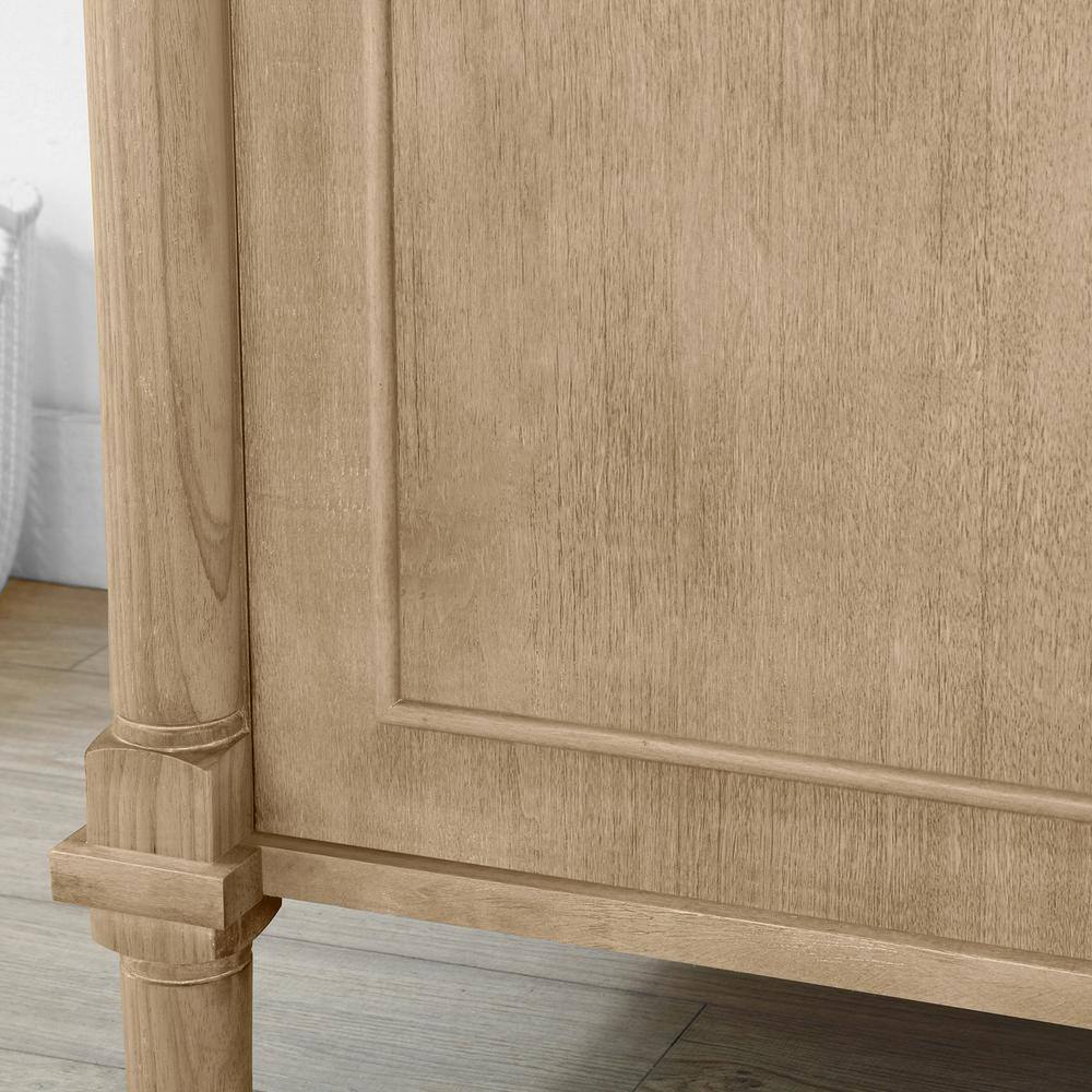 Home Decorators Collection Aberdeen 60 in. x 22 in. D x 34.5 in. H Bath Vanity in Antique Oak with White Carrara Marble Top Aberdeen 60AO