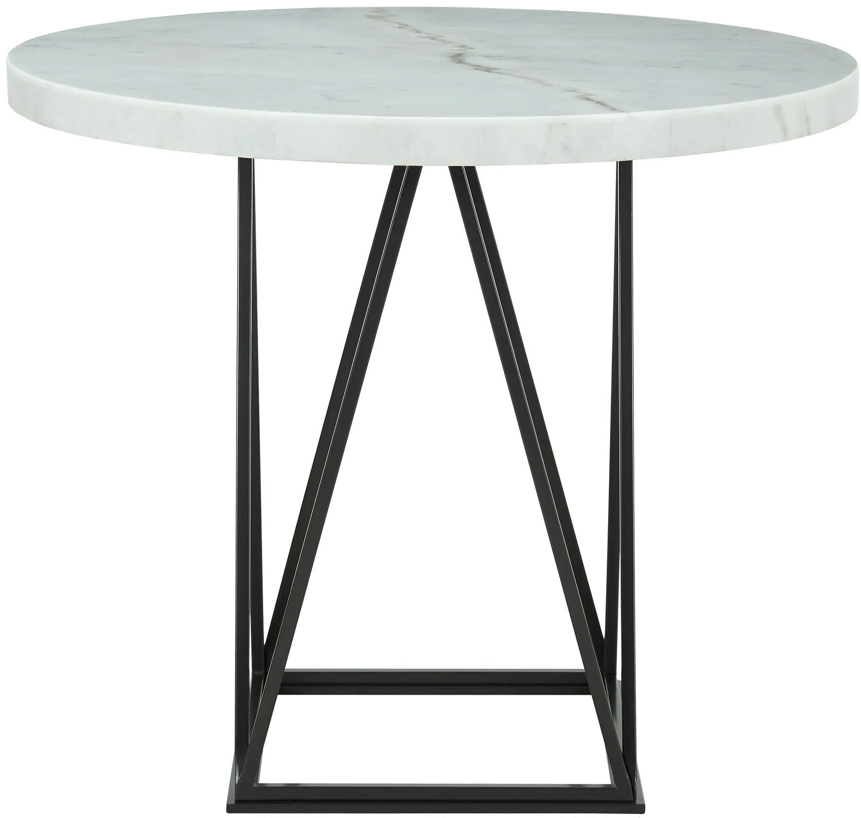 Rocco White Marble Round Counter Height Dining Table