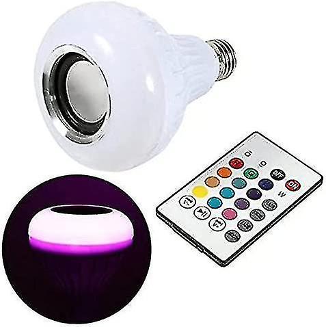 Bluetooth Light Bulb With Speaker Music Sync Rgb Color Changing Light Bulb With 24 Keys Remote Contr