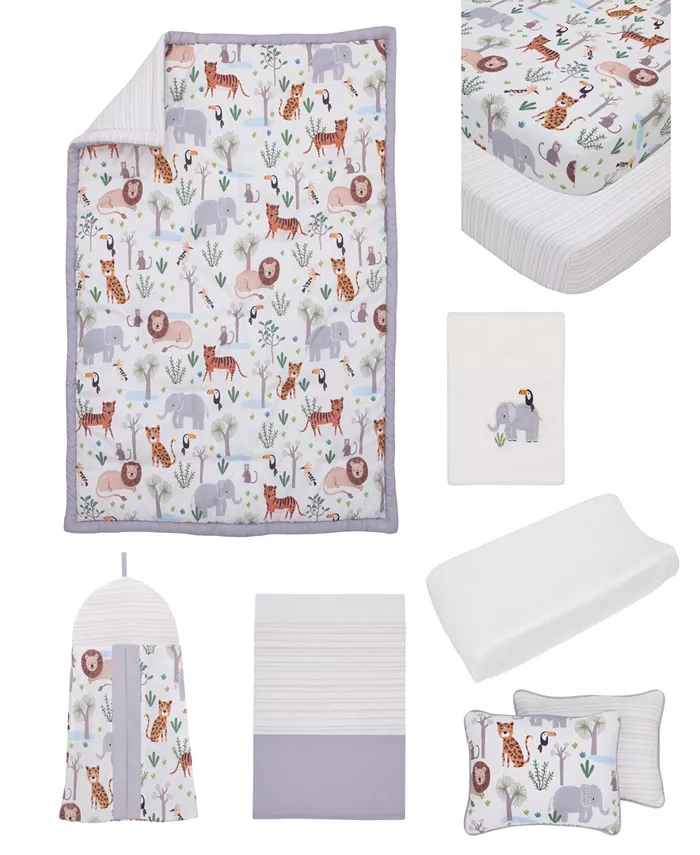 NoJo Growing Wild 8-Piece Crib Bedding Set