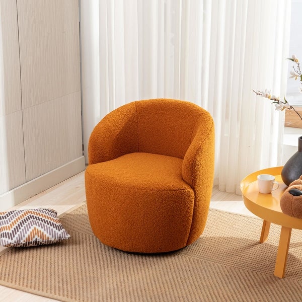 25inch Small Upholstered Fabric Swivel Accent Armchair