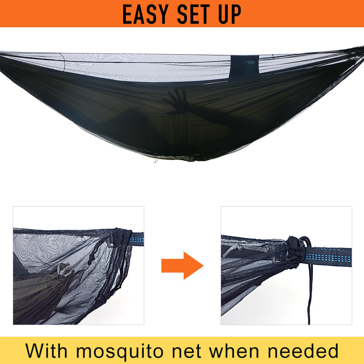 onewind Hammock Mosquito Net Fits Single & Double Lightweight Easy Setup (2.9m*1m)