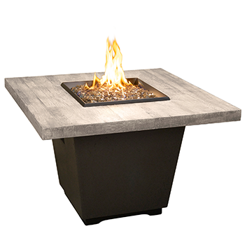 American Fyre Designs Reclaimed Wood Cosmo Square 36W X 36D X 24H Fire Table