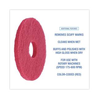 Premiere Pads 12 in. Dia Standard Buffing Red Floor Pad BWK4012RED