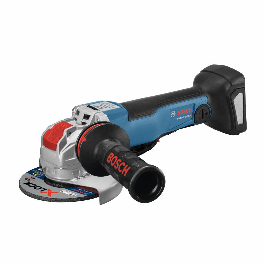 18V X-LOCK EC Brushless Connected-Ready 4-1/2 In. – 5 In. Angle Grinder with No Lock-On Paddle Switch (Bare Tool)