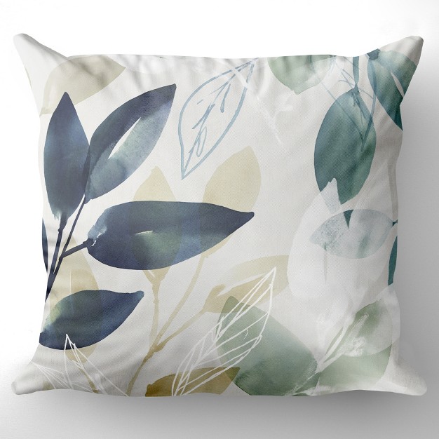 Americanflat Botanical Green Sleeves I By Pi Creative Art Throw Pillow