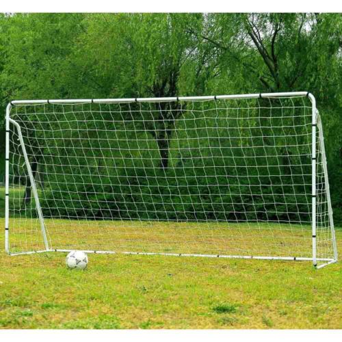 UBesGoo 12' x 6' Powder Coated Steel Soccer Goal， Portable Training Aid Football  Net， for Backyard， Park