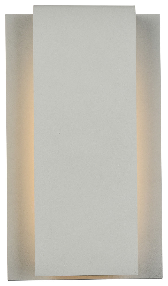 Raine Integrated Led Wall Sconce  In Silver   Modern   Outdoor Wall Lights And Sconces   by Buildcom  Houzz