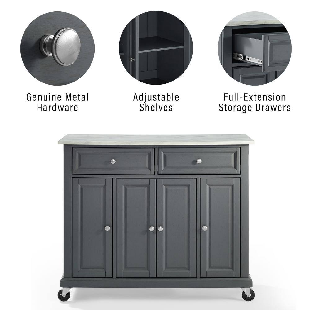 CROSLEY FURNITURE Avery Gray Kitchen Cart KF30043EGY