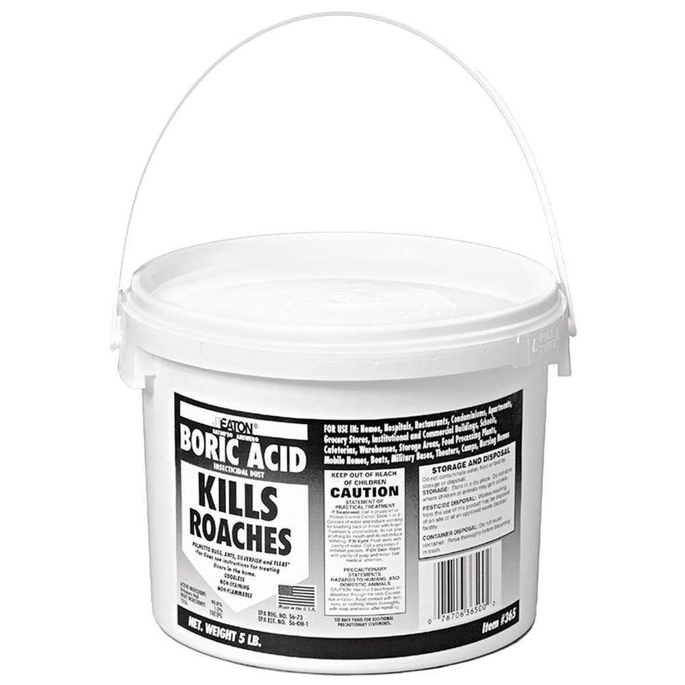 JT Eaton 5 lb. Boric Acid Insecticidal Dust in Resealable Pail (4-Pack) 365