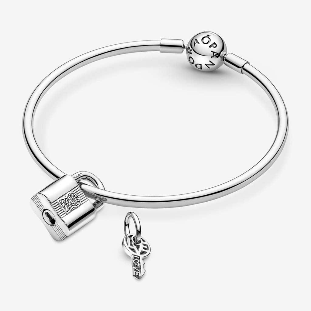 PANDORA  Padlock and Key Dangle Charm