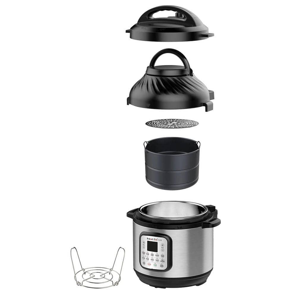 Instant Pot 8 Qt Silver Duo Crisp Air Fryer with EPC Combo