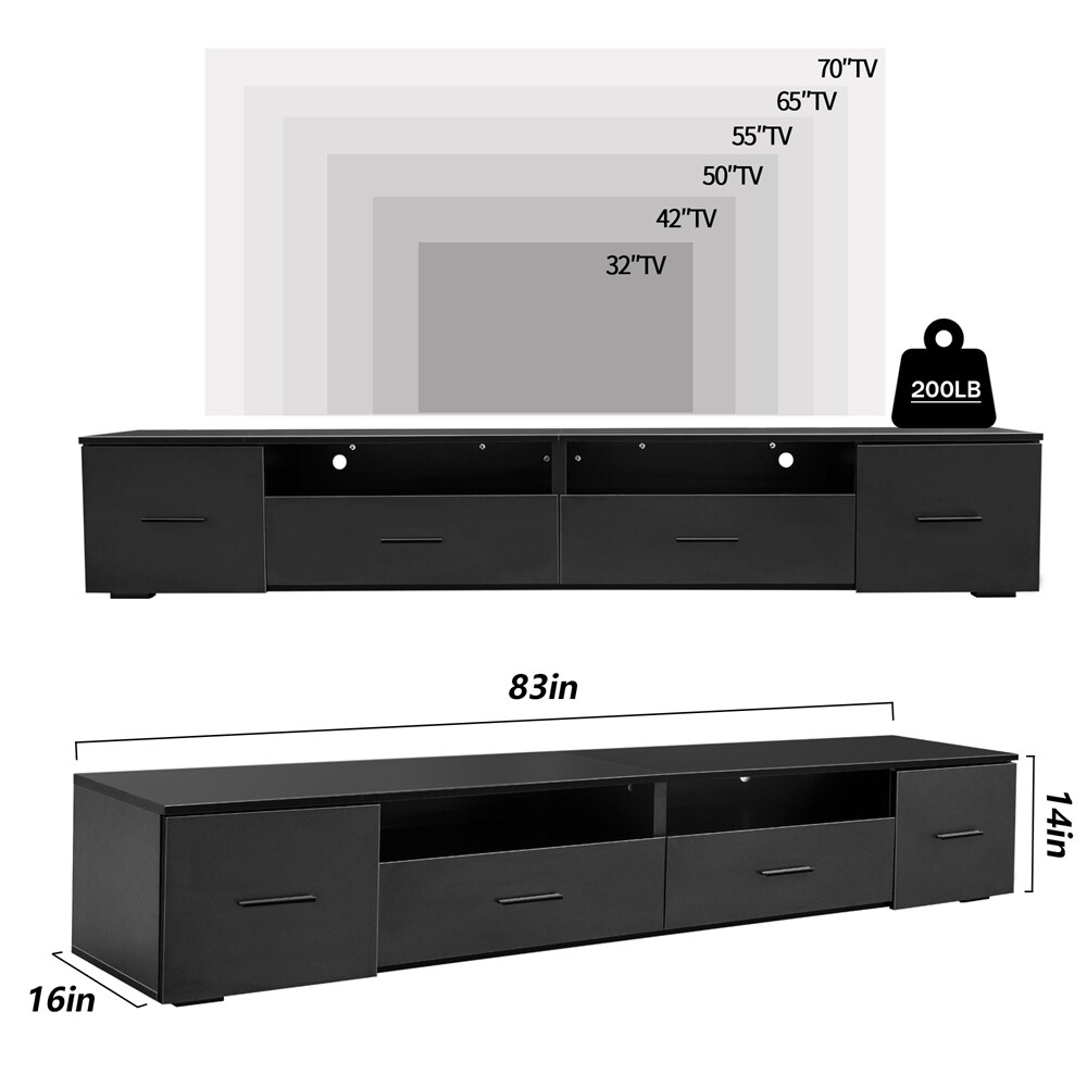 Stand for TV Up to 90 Inch  Large Led TV Stand with 4 Storage Drawers