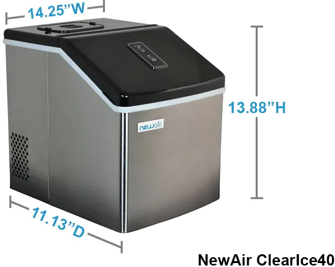 NewAir Portable Countertop Ice Maker - Stainless Steel