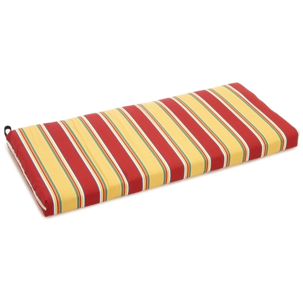 Blazing Needles 51 inch Striped  Weather Bench Cushion