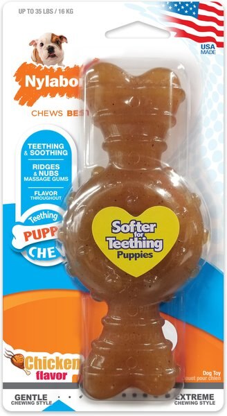 Nylabone Puppy Chew Ring Chicken Flavored Puppy Chew Toy