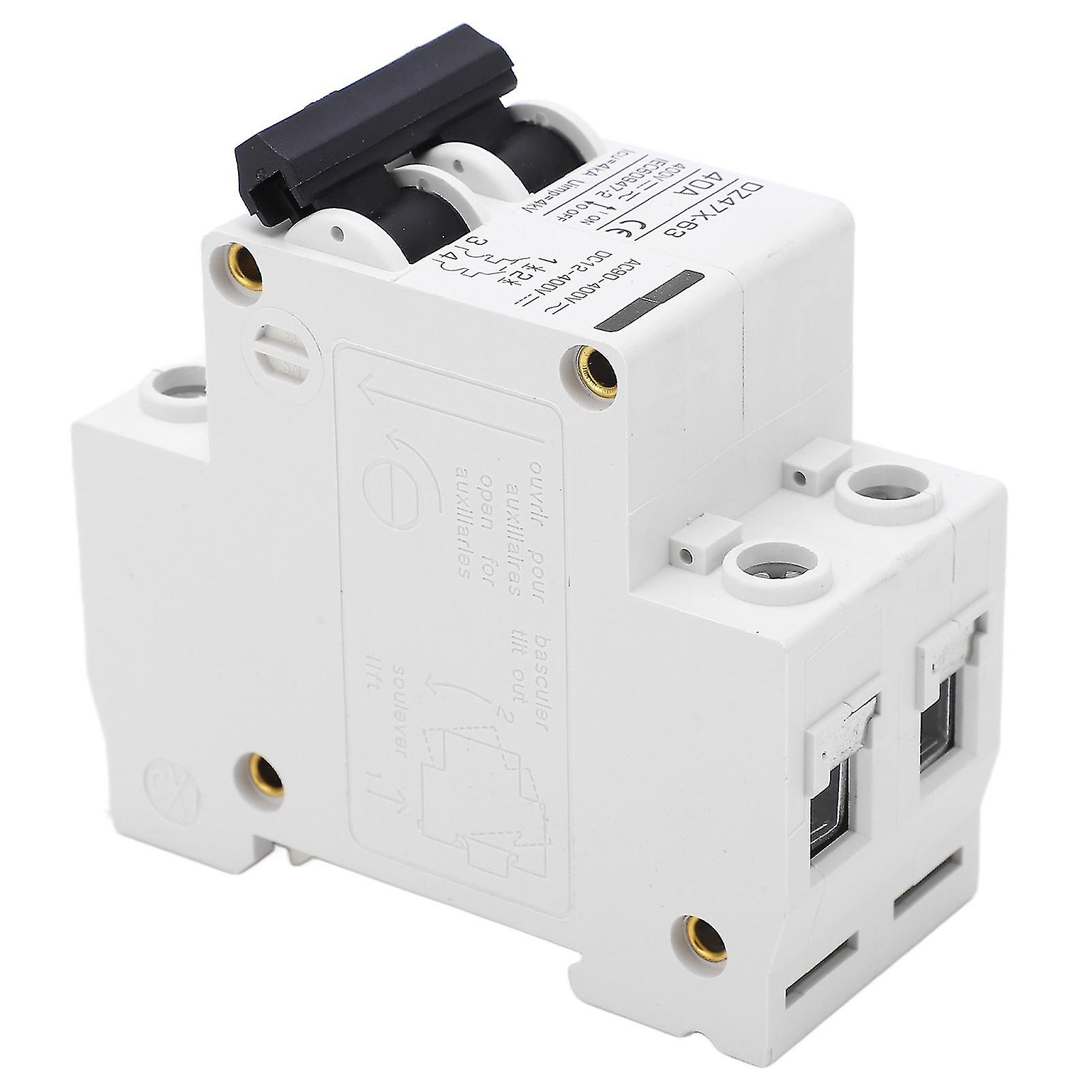 2P Miniature Circuit Breaker DIN Rail Disconnect Switch for Solar PV System DC12‑400V AC90‑400V 40A