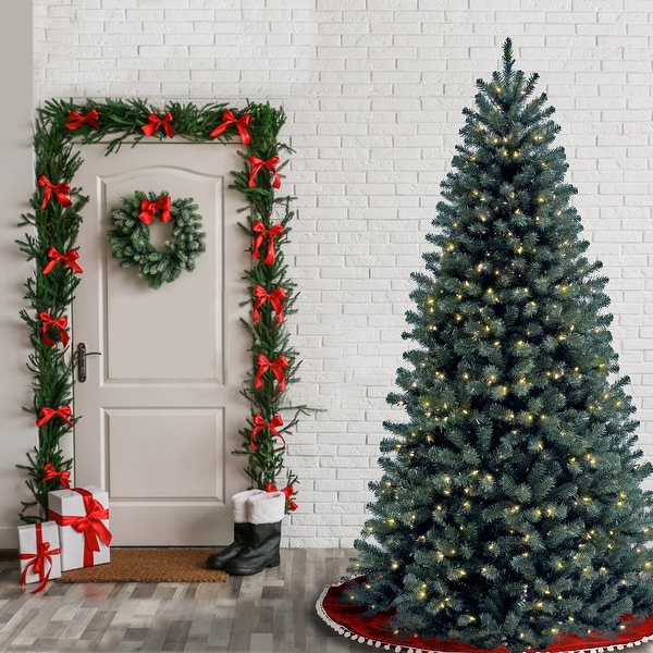 National Tree Company 6.5 ft. North Valley Blue Spruce Holiday Tree with Clear Lights