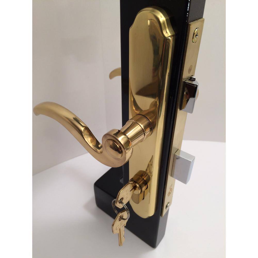 Grisham BP IL550 Slimline Double Cylinder Brass and Gold Lockset 90520