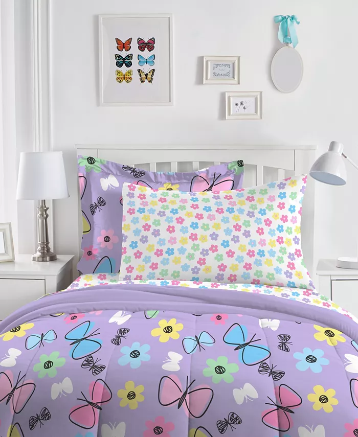 Macys Dream Factory Sweet Butterfly Twin Comforter Set