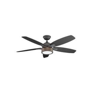 Home Decorators Collection Parkridge 52 in. LED Natural Iron Ceiling Fan With Light and Remote Control YG614-NI